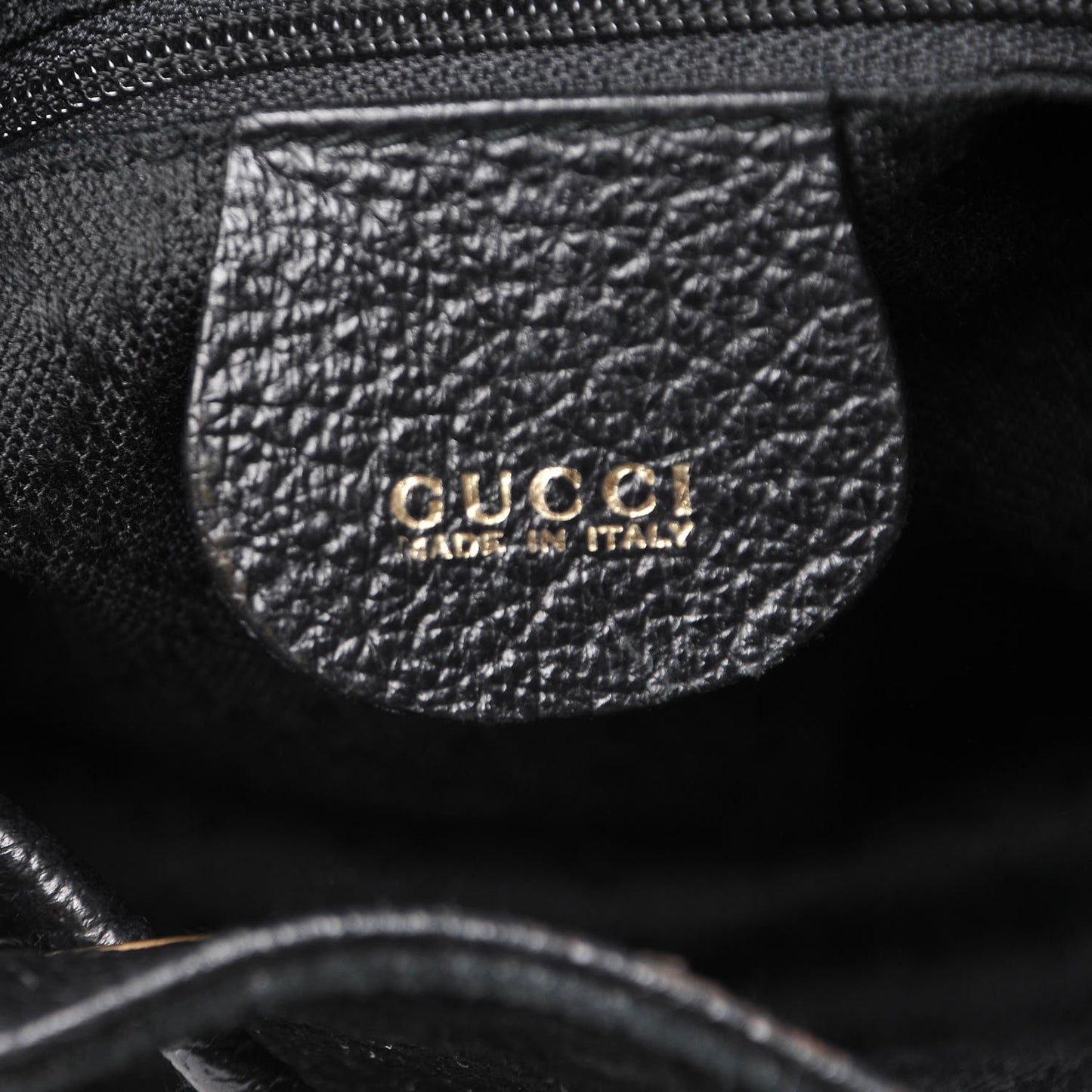 Calfskin Suede Bamboo Backpack Black