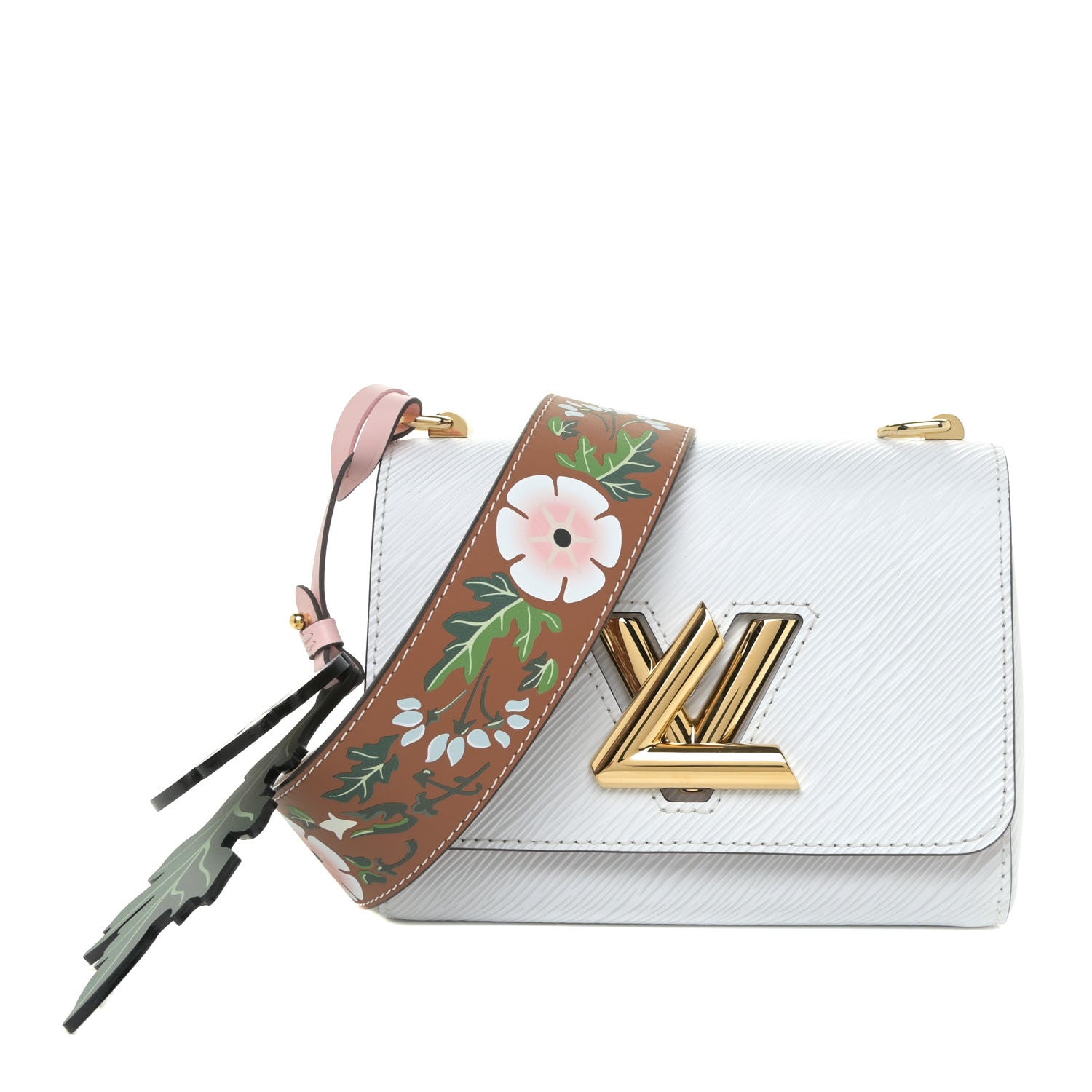 Louis Vuitton Epi Asnieres Flowers Twist Shoulder Bag PM White 1 of 12