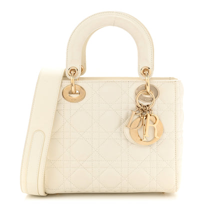 Christian Dior Lambskin Cannage Small My ABCDior Lady Dior White 1 of 15