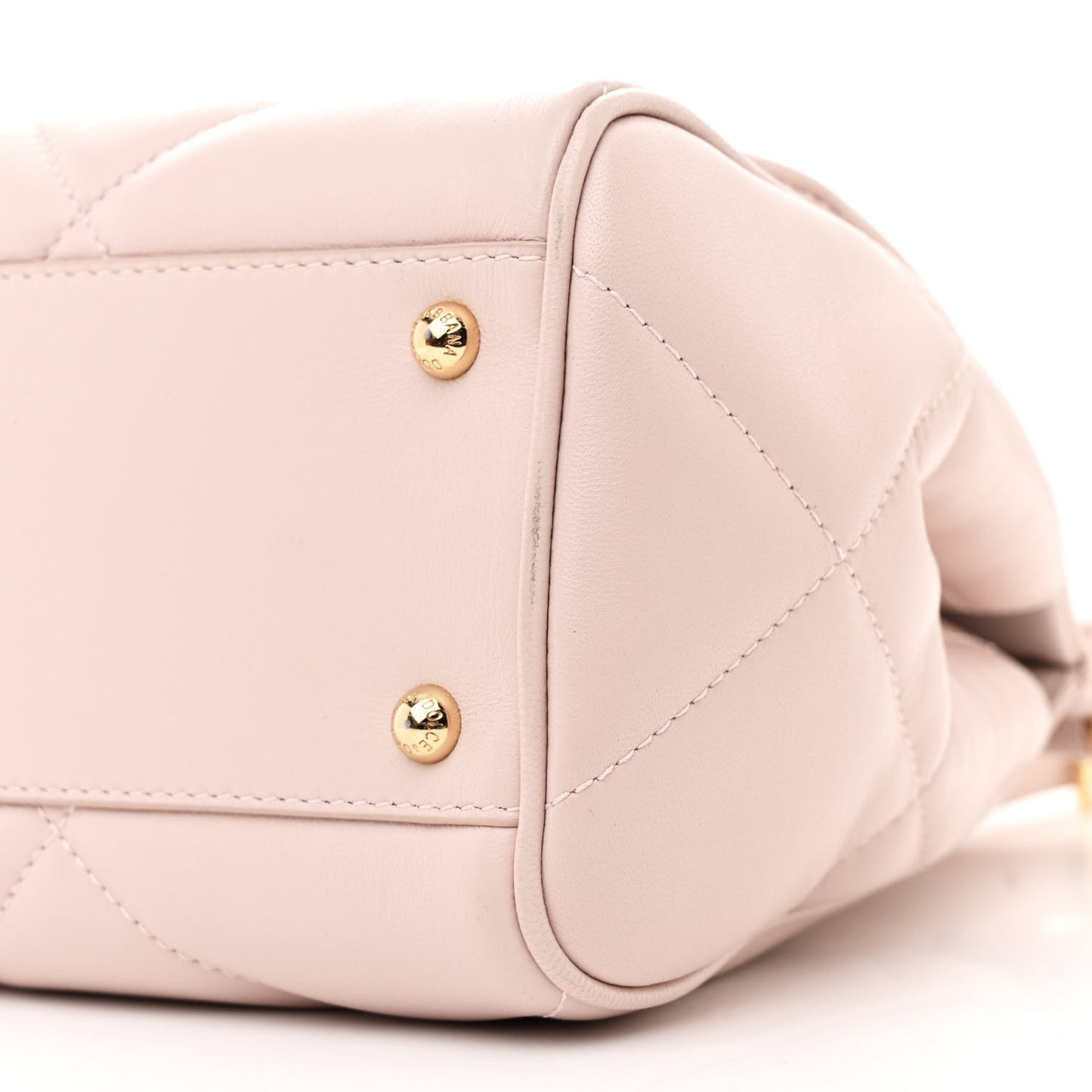 Nappa Quilted Medium Miss Sicily Satchel Rosa Polvere