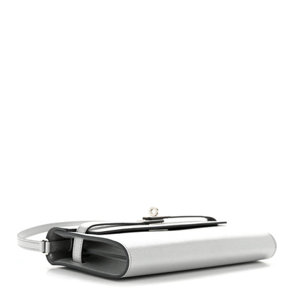 Hermes Metallic Chevre Chamkilight Kelly Wallet To Go Argent 4 of 10