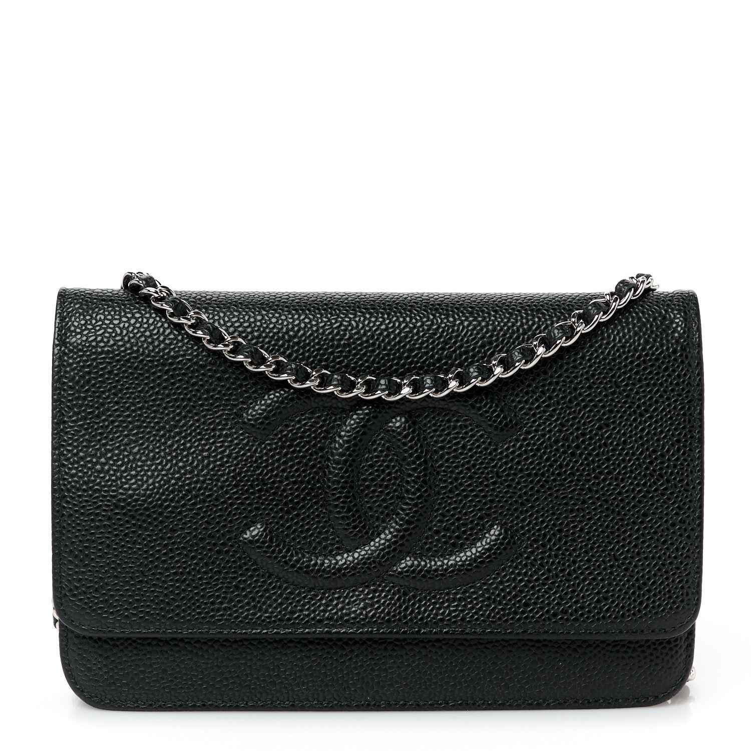 Chanel Caviar Timeless CC Wallet on Chain WOC Black 1 of 11