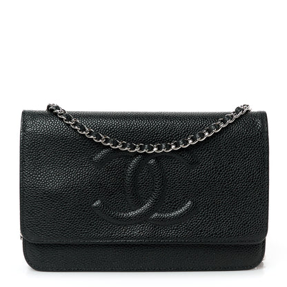 Chanel Caviar Timeless CC Wallet on Chain WOC Black 1 of 11