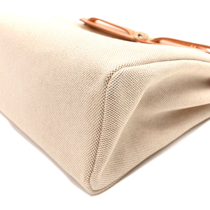 Hermes Toile Vache Calfskin Herbag 30 PM Black Natural 12 of 12