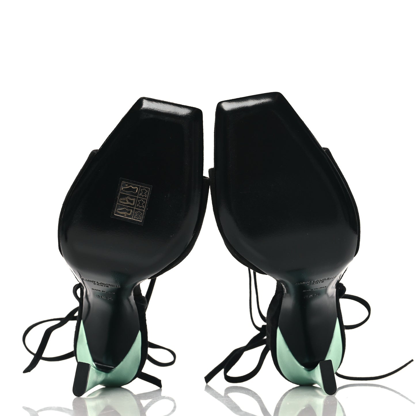 Suede Paz 105 Ankle Strap Sandals 38.5 Hope Green