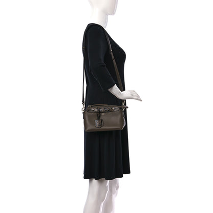 Fendi Vitello Dolce Bi-Color FF 1974 Embossed Mini By The Way Boston Bag Maya Black 2 of 13