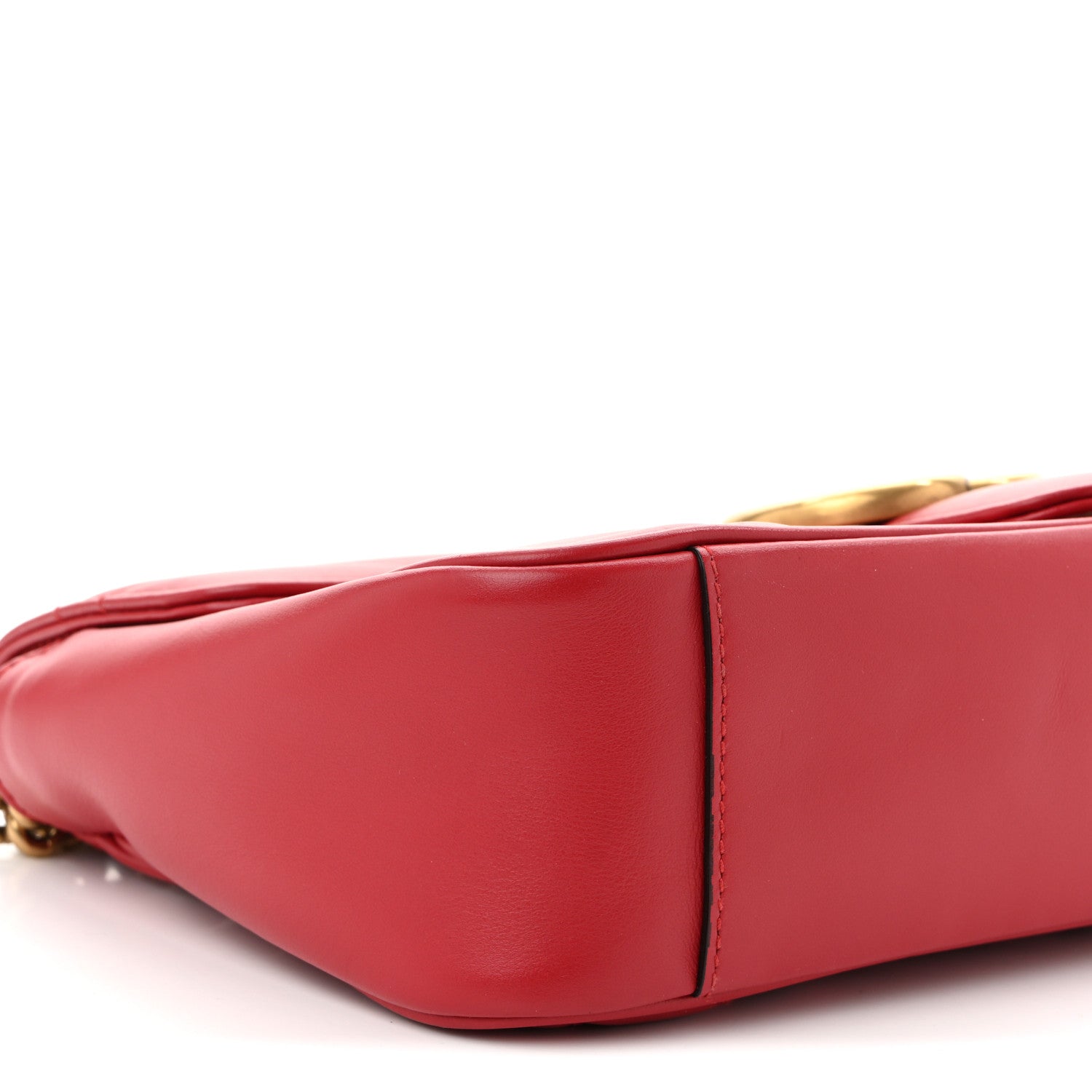 Gucci Calfskin Matelasse Small GG Marmont Shoulder Bag Hibiscus Red 9 of 10