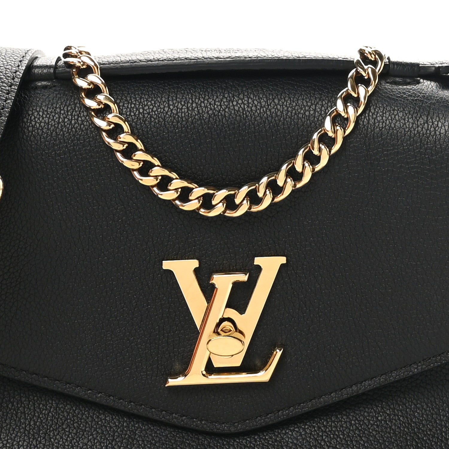 Louis Vuitton Grained Calfskin Lockme Oxford Black 7 of 10