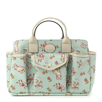 Gucci Canvas Floral Childrens Tote Light Blue 1 of 10