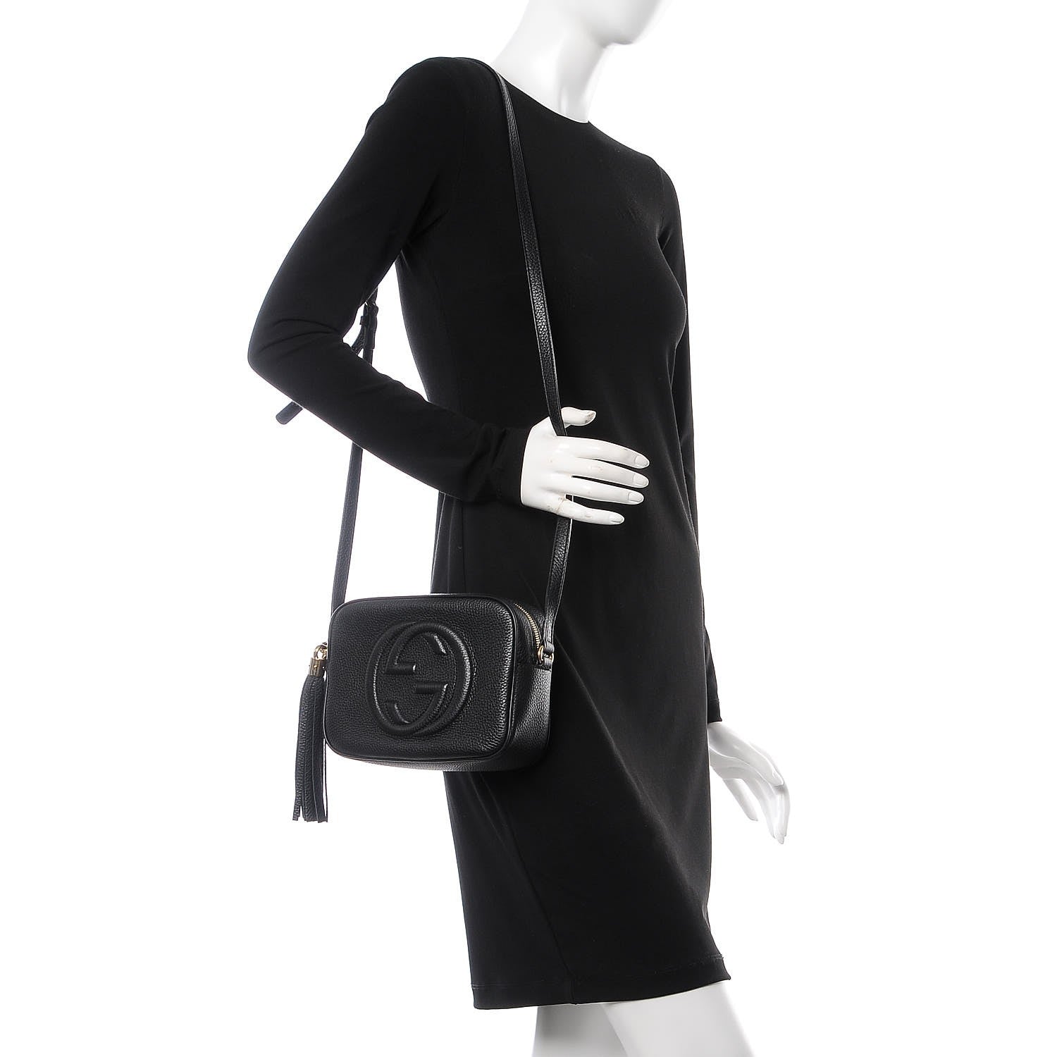 Gucci Pebbled Calfskin Small Soho Disco Bag Black 2 of 7
