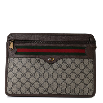 Gucci GG Supreme Monogram Web Small Ophidia Documents Holder Beige New Acero 1 of 7