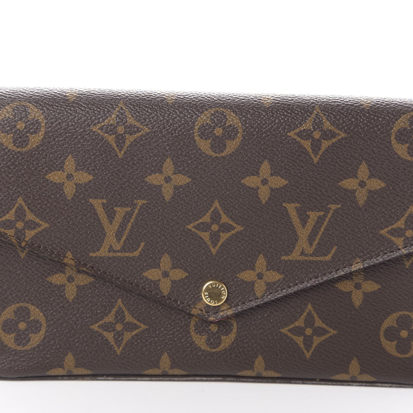 Monogram Pochette Felicie Chain Wallet Fuchsia
