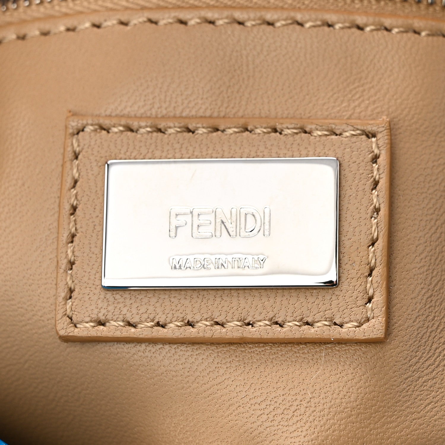 Fendi Nappa Colorblock Mini Peekaboo Iconic Satchel Blue Royal Papavero Cuoio 6 of 11