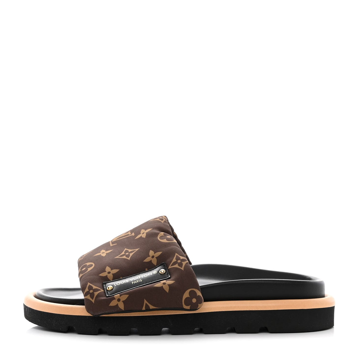 Nylon Monogram Pool Pillow Comfort Mule 38 Cacao Brown