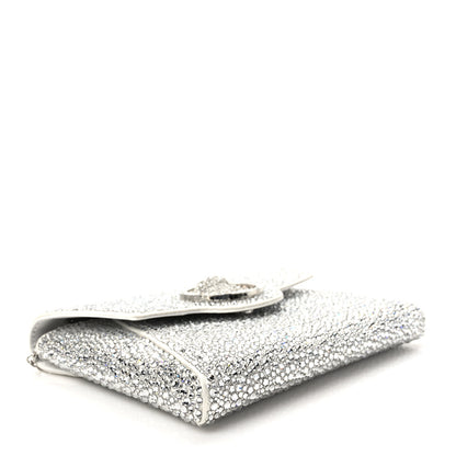 Versace Crystal La Medusa Envelope Clutch Optical White 4 of 8