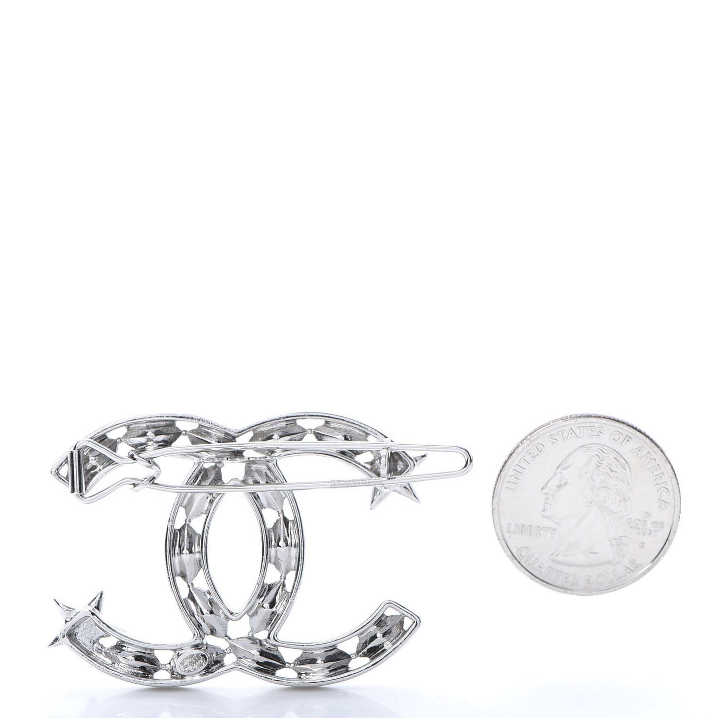 Crystal Starfall CC Hair Clip Silver