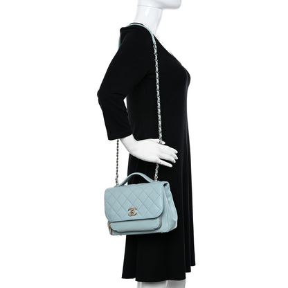 Chanel Caviar Quilted Medium Business Affinity Flap Light Blue 2 of 11