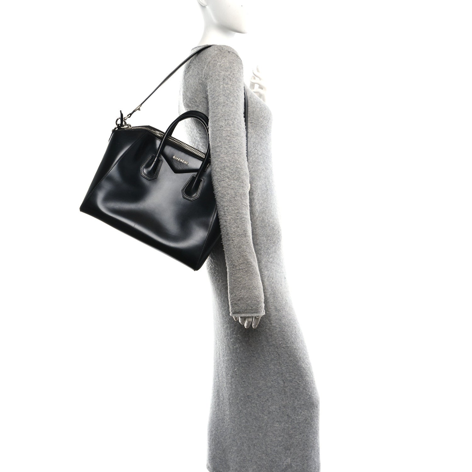 Givenchy Shiny Lord Calfskin Medium Antigona Black 2 of 9