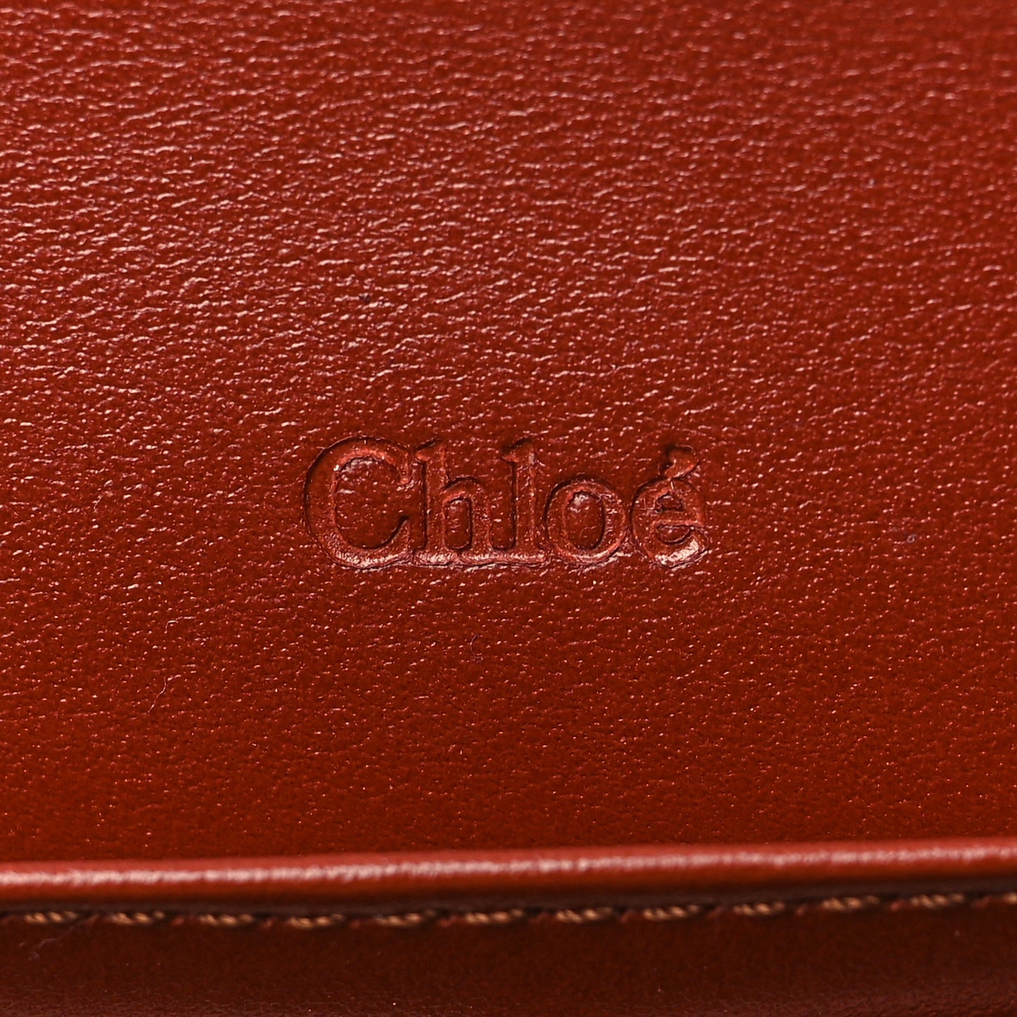 Smooth Calfskin Chloe Long Wallet Tan