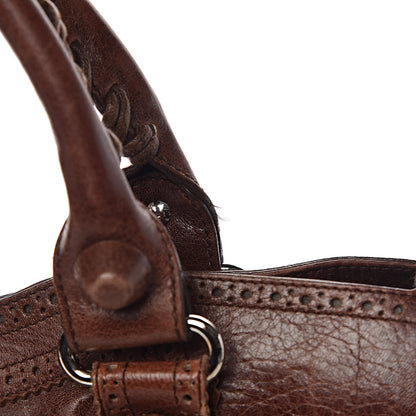 Balenciaga Agneau Giant Brogues Hardware City Chataigne 10 of 16