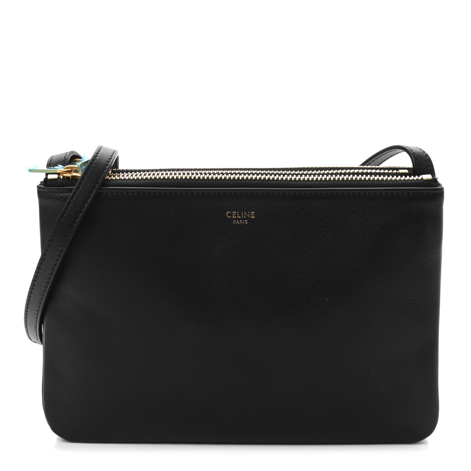 Celine Lambskin Small Trio Crossbody Bag Black 1 of 12