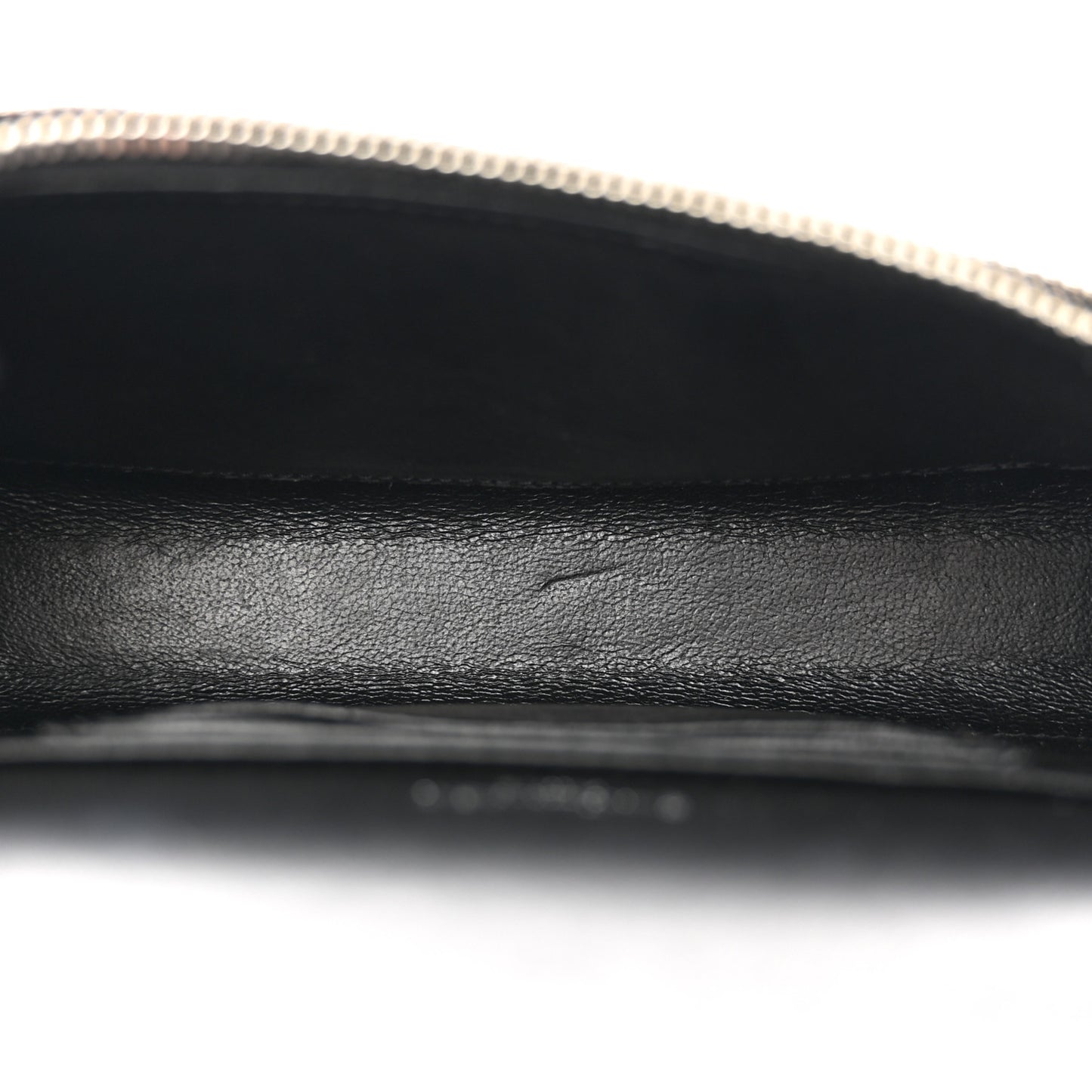 Calfskin Crocodile Embossed Monogram Kate Belt Bag Black