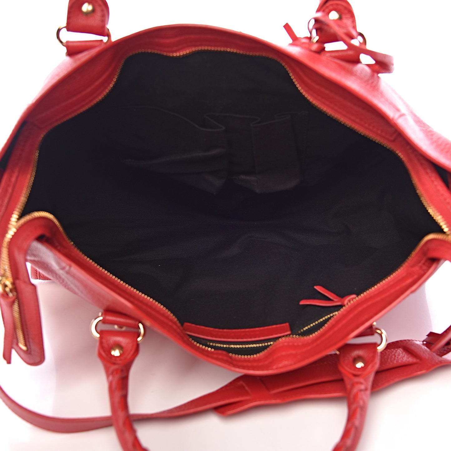 Chevre Gold Metallic Edge Hardware City Rouge Grenade