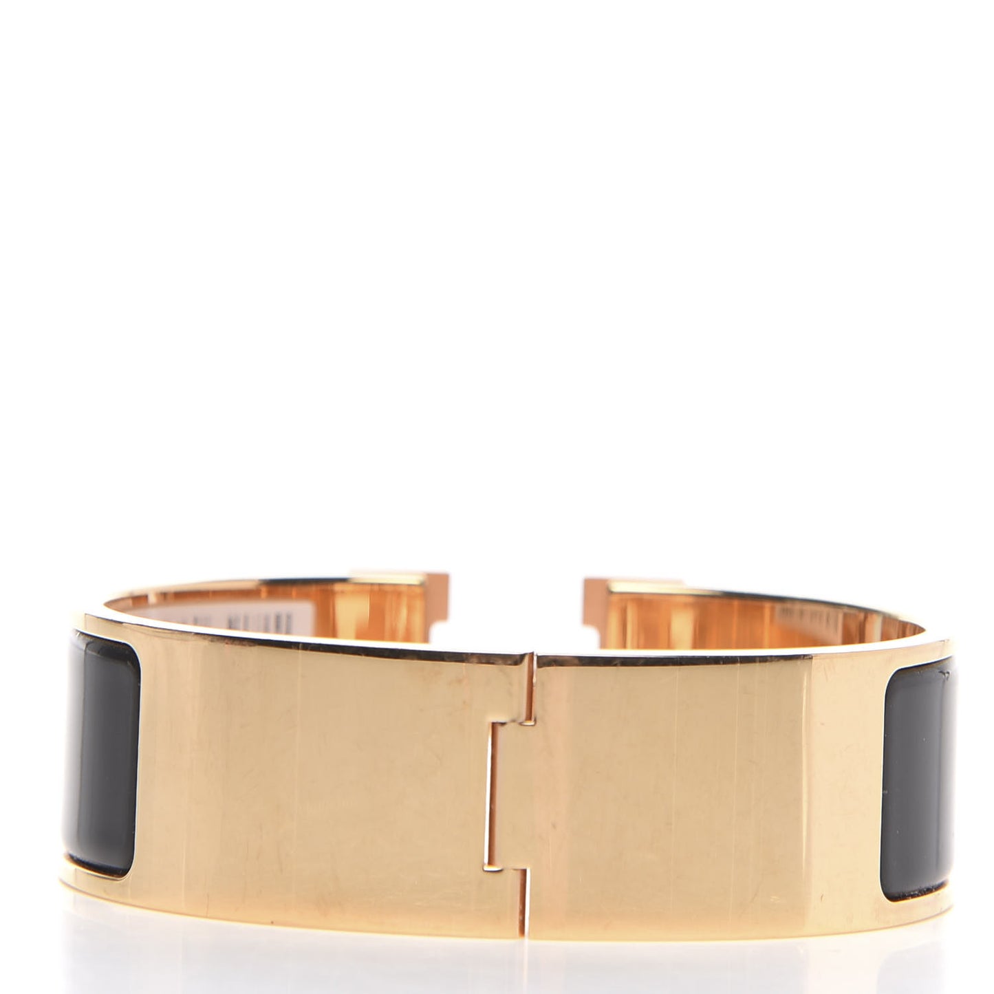 Enamel Wide Clic Clac H Bracelet GM Black