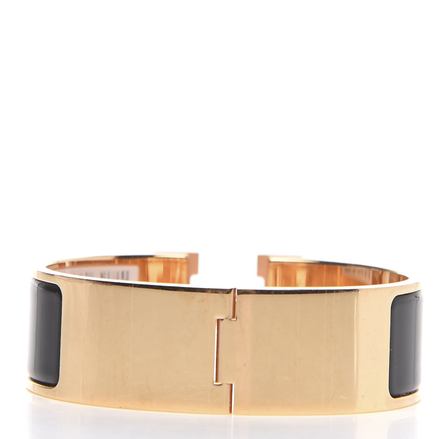 Hermes Enamel Wide Clic Clac H Bracelet GM Black 3 of 5