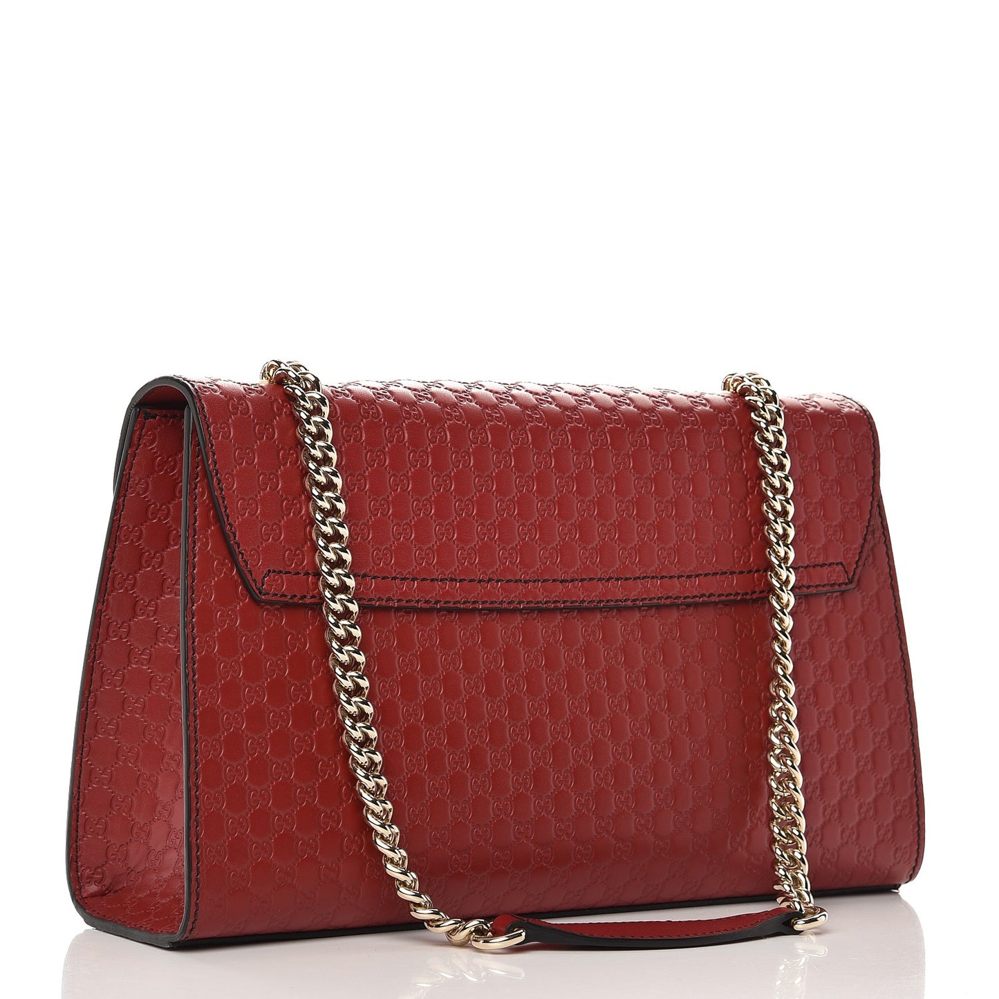 Microguccissima Medium Emily Chain Shoulder Bag Red