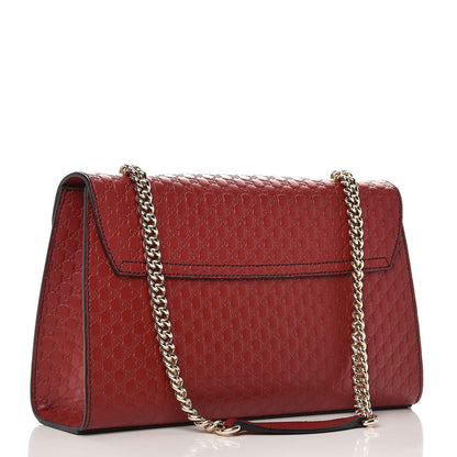Gucci Microguccissima Medium Emily Chain Shoulder Bag Red 3 of 8
