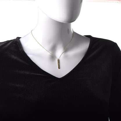 Tiffany 18K Yellow Gold 1837 Bar Pendant Necklace 2 of 6