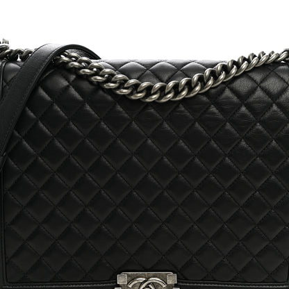 Chanel Calfskin Quilted Large Boy Flap Black 7 of 10