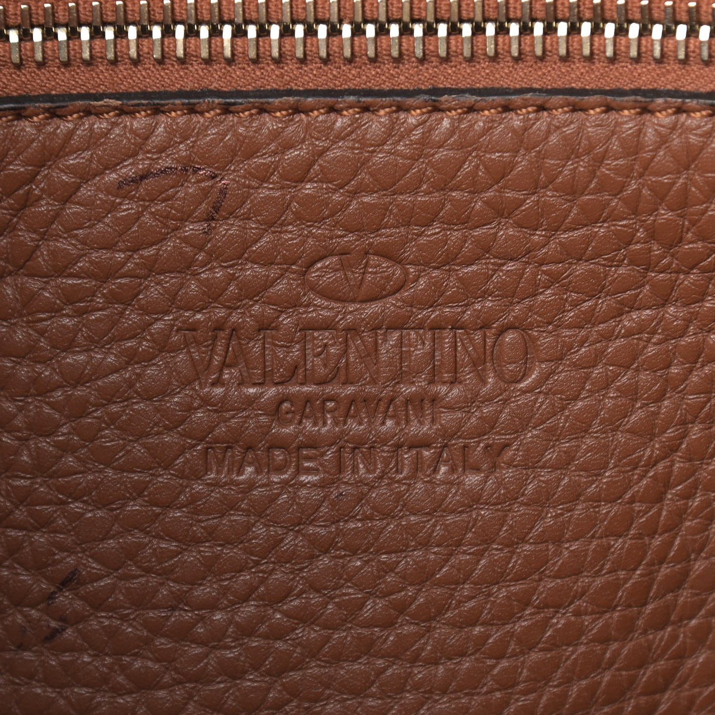 Pebbled Calfskin Small Rockstud Flip-Lock Messenger Bag Bright Cognac