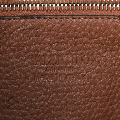 Valentino Garavani Pebbled Calfskin Small Rockstud Flip-Lock Messenger Bag Bright Cognac 6 of 13