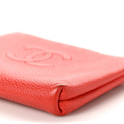 Chanel Caviar Timeless CC Coin Purse Case Light Red 9 of 11