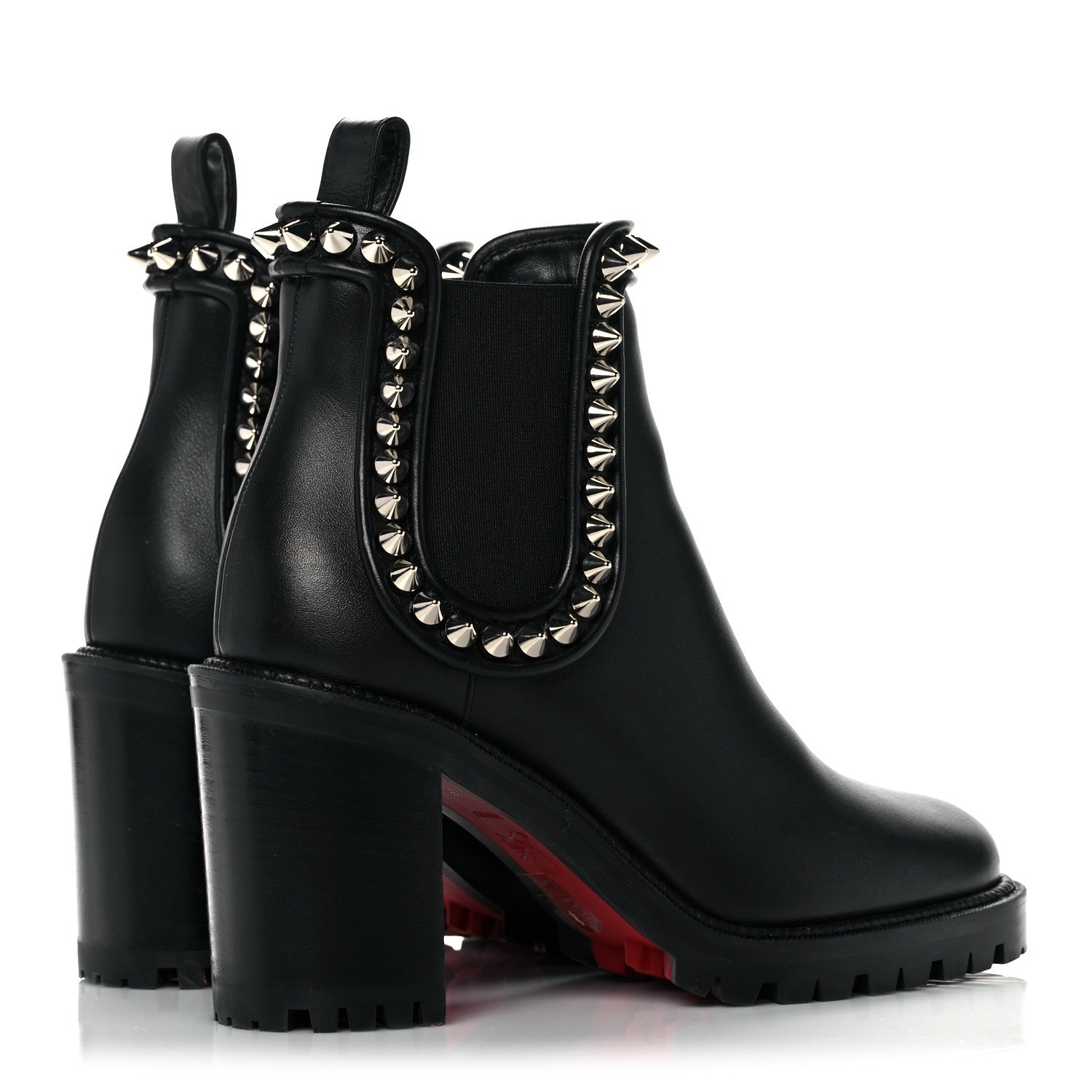 Christian Louboutin Nappa Spiked Capahutta 70 Chelsea Boots 36 Black 4 of 11
