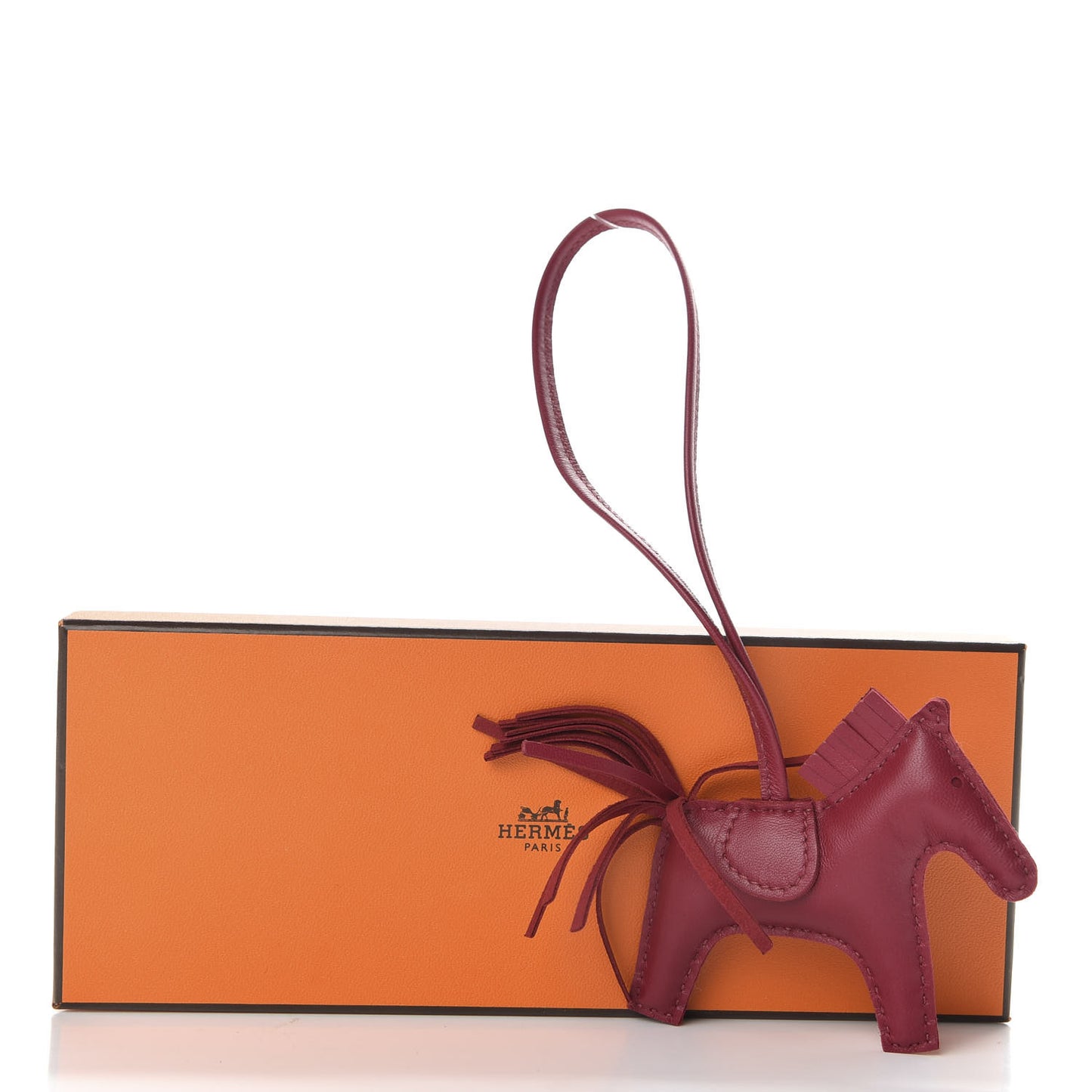 Milo Lambskin Grigri Rodeo Horse Bag Charm PM Rubis