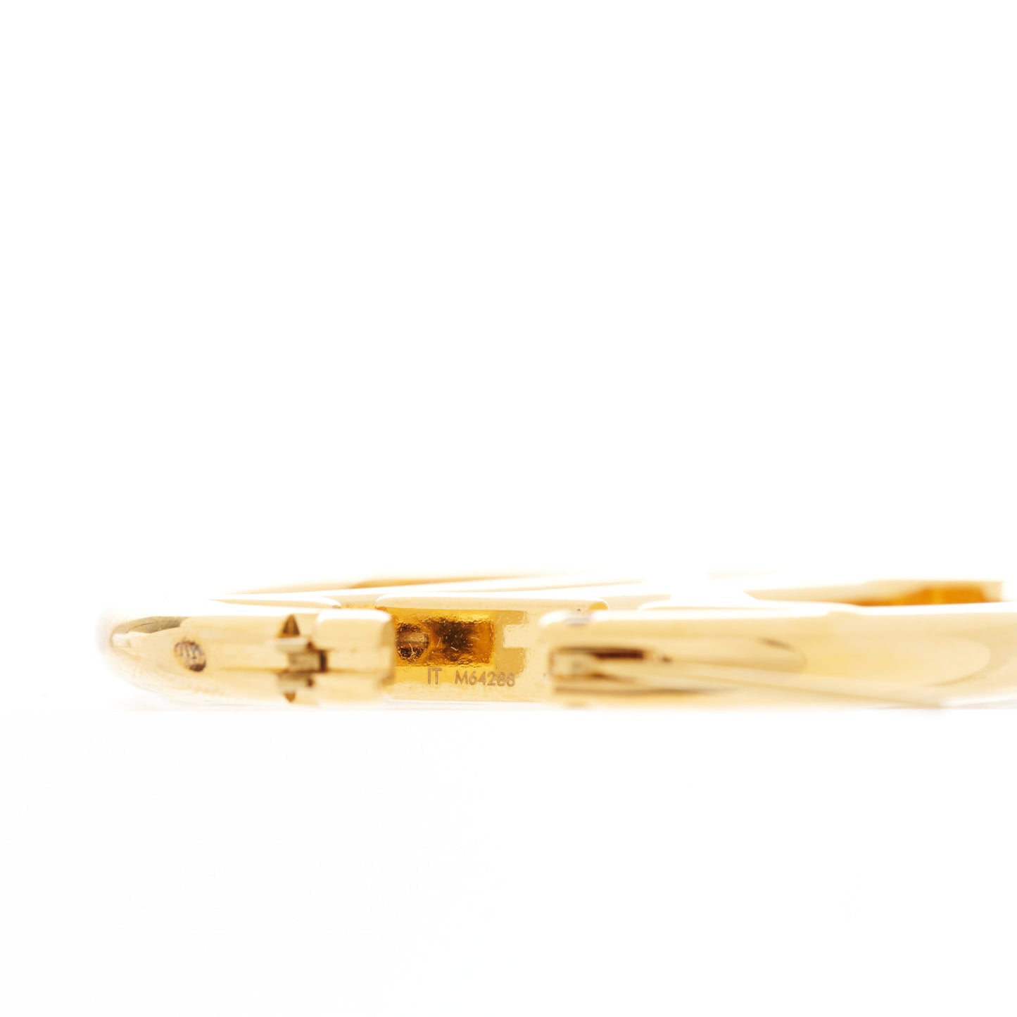 Metal Louise Hoop Earrings Gold