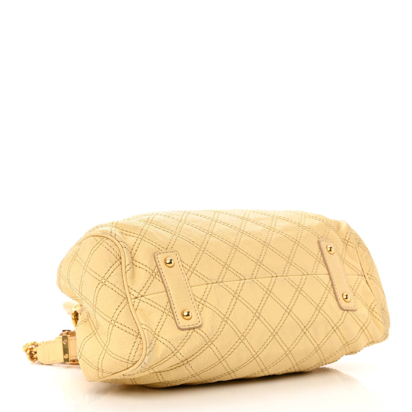 Calfskin Quilted Stam Light Yellow