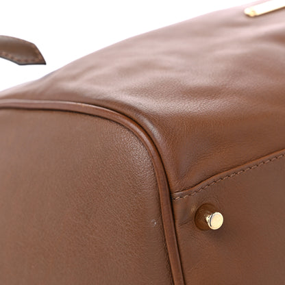 Burberry Calfskin Haymarket Check Small Canterbury Tote Brown 8 of 15