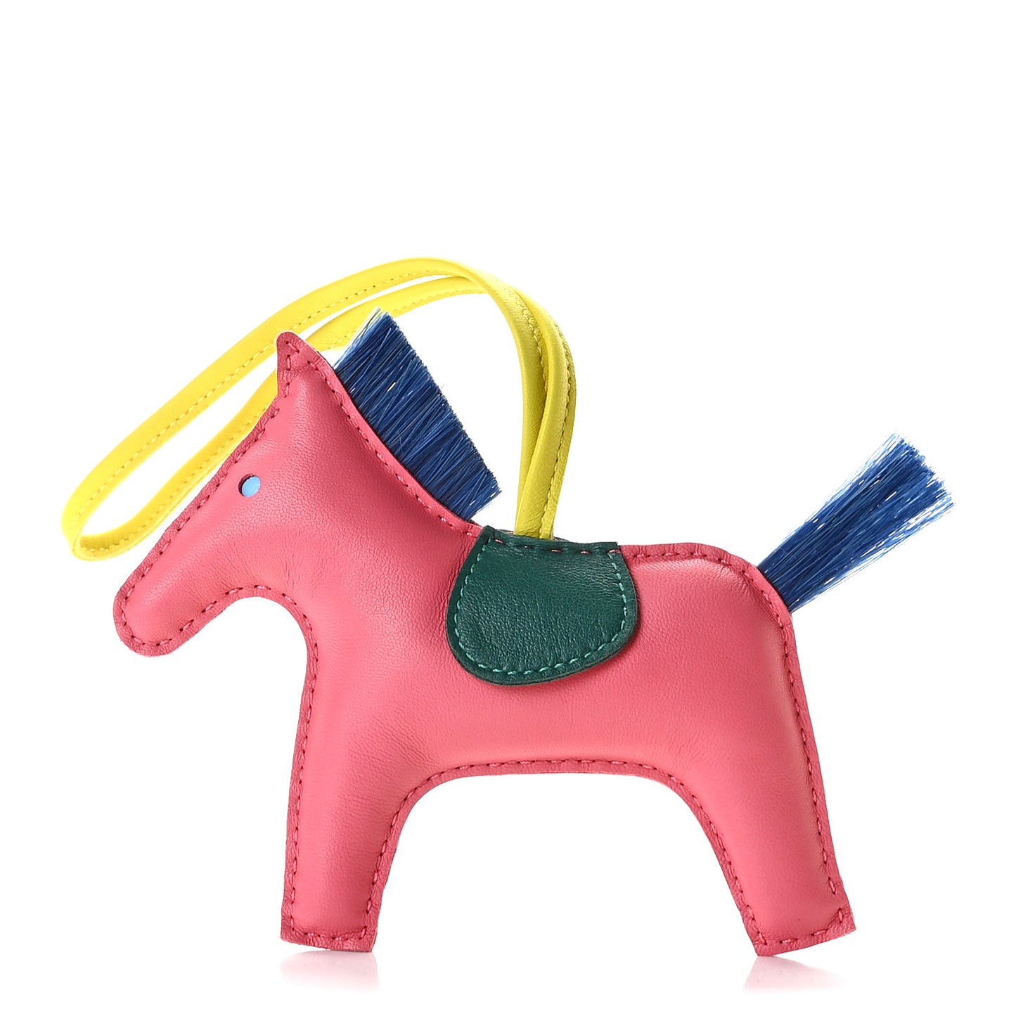 Milo Lambskin Horsehair Grigri Rodeo Horse Bag Charm MM Rose Azalee Malachite Lime Celeste