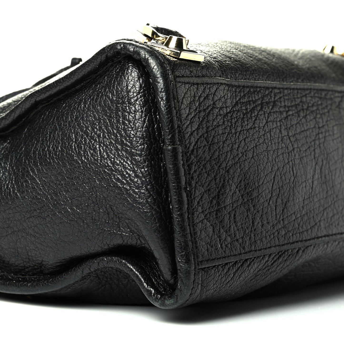 Chevre Gold Metallic Edge Hardware S City Black