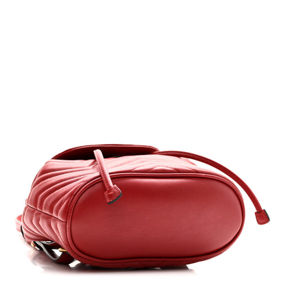 Gucci Calfskin Matelasse GG Marmont Flap Backpack Hibiscus Red 4 of 10