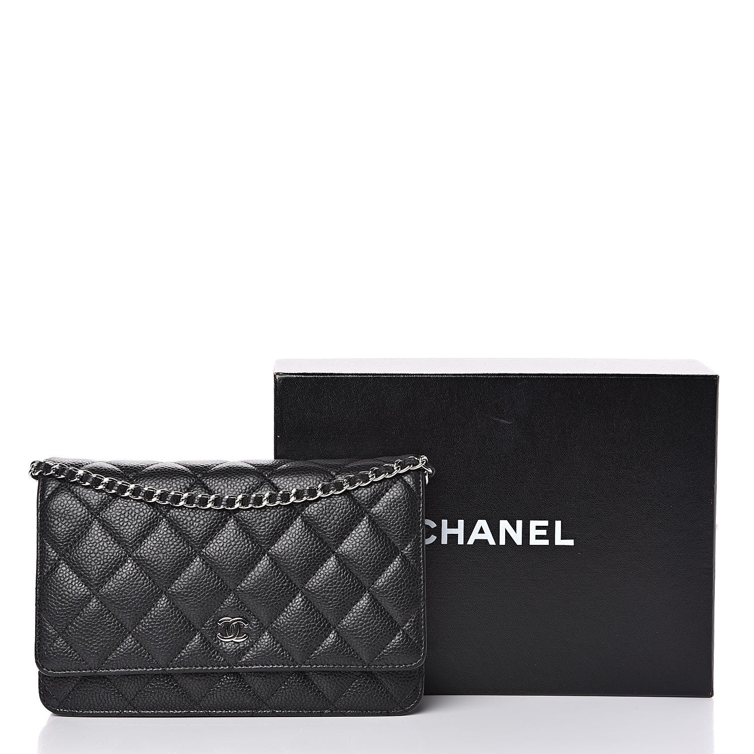 Chanel Caviar Quilted Wallet On Chain WOC Black 15 of 15