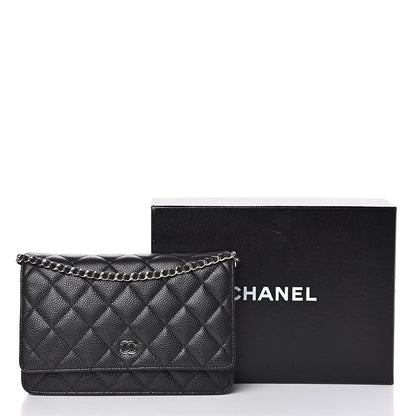 Chanel Caviar Quilted Wallet On Chain WOC Black 15 of 15