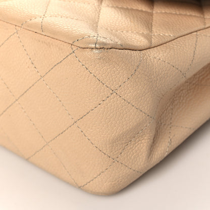 Chanel Caviar Quilted Jumbo Single Flap Beige Clair 10 of 14