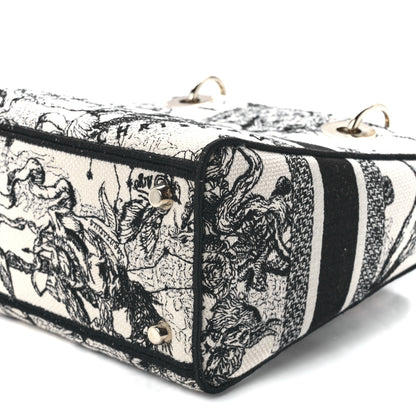 Christian Dior Canvas Embroidered Zodiac Toile De Jouy Medium Lady D-Lite Latte 11 of 11