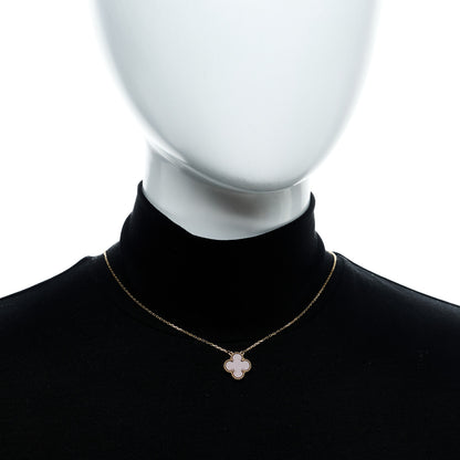 Van Cleef & Arpels VAN CLEEF &amp; ARPELS 18K Yellow Gold Carnelian Vintage Alhambra Pendant Necklace 2 of 6