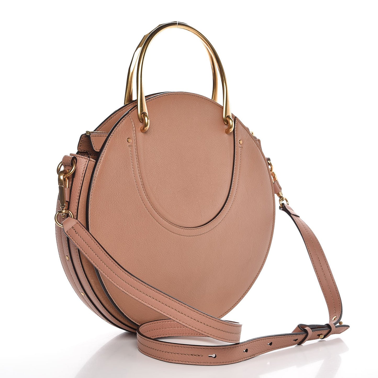 Goatskin Suede Medium Pixie Bag Nougat